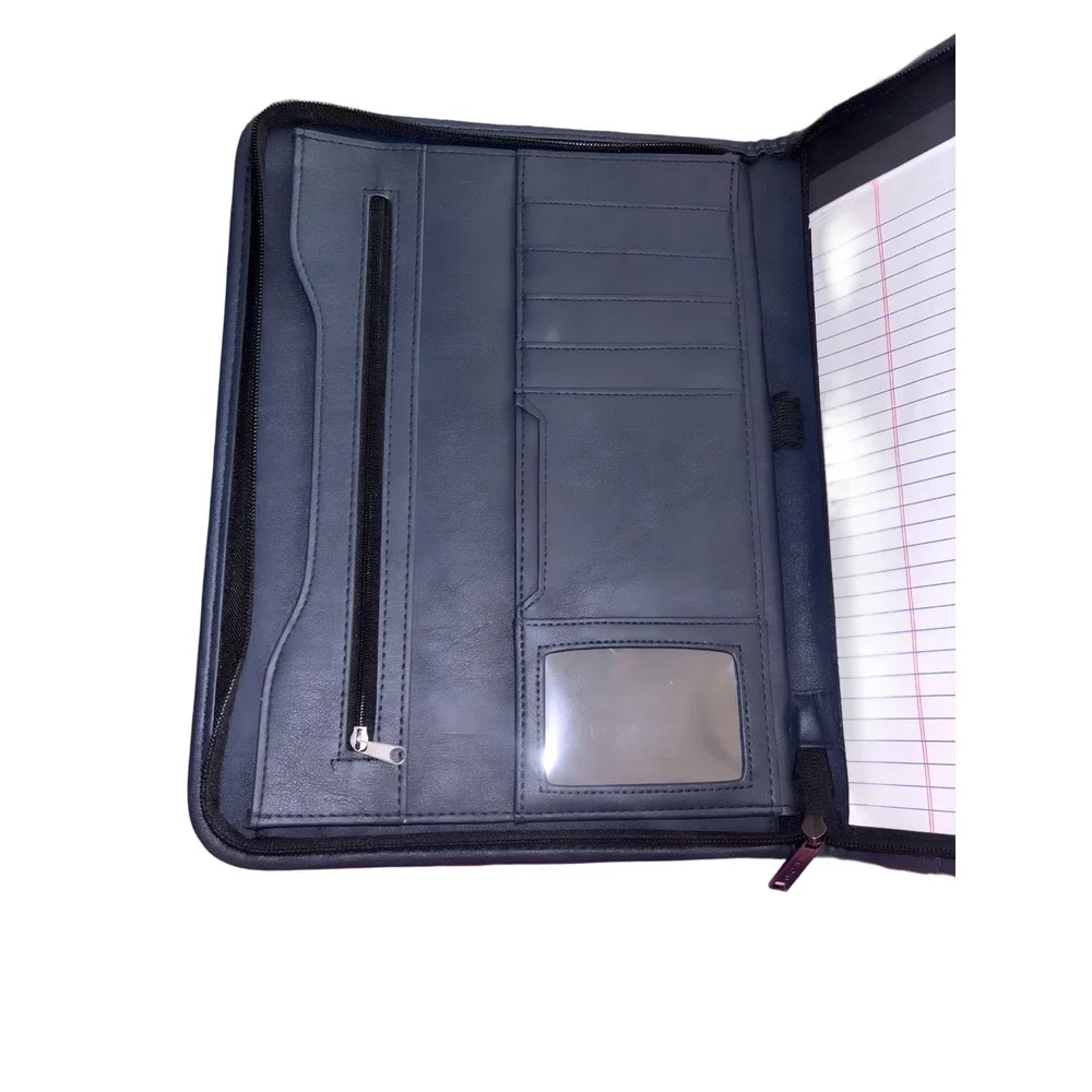 Army‎ Family Team Building Leather Portfolio Organizer w Eagle Emblem Military